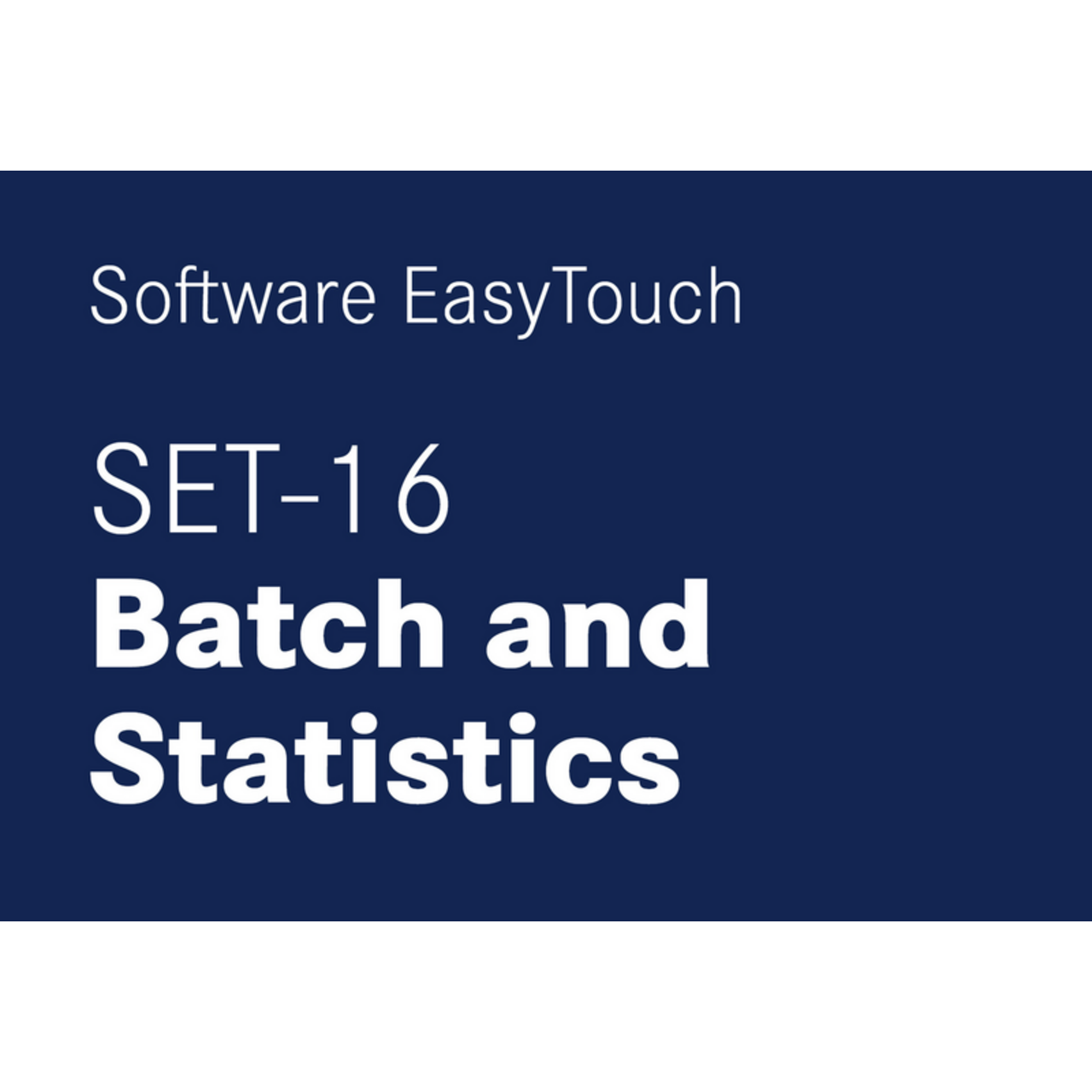 KERN EasyTouch SET-16 Batch and Statistics