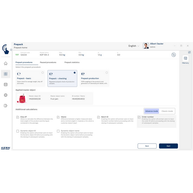 KERN EasyTouch SET-17 PrePack