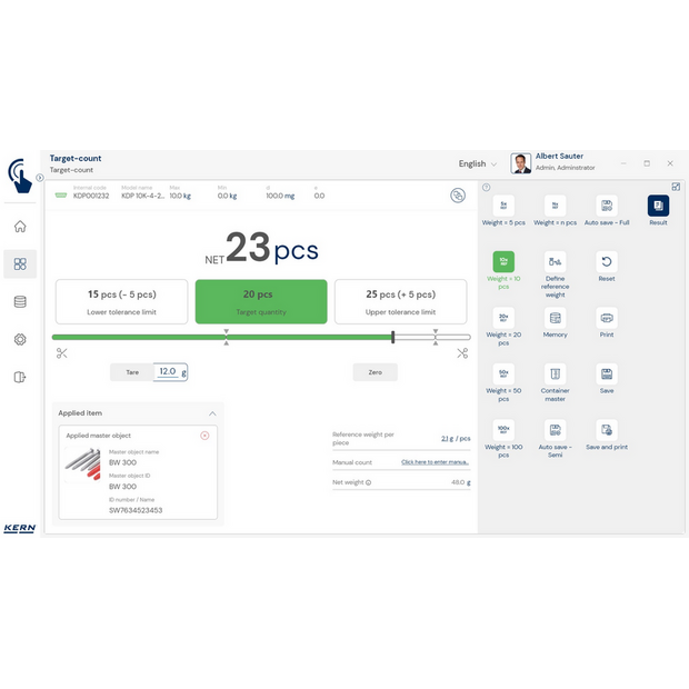 KERN EasyTouch SET-33 Target Count