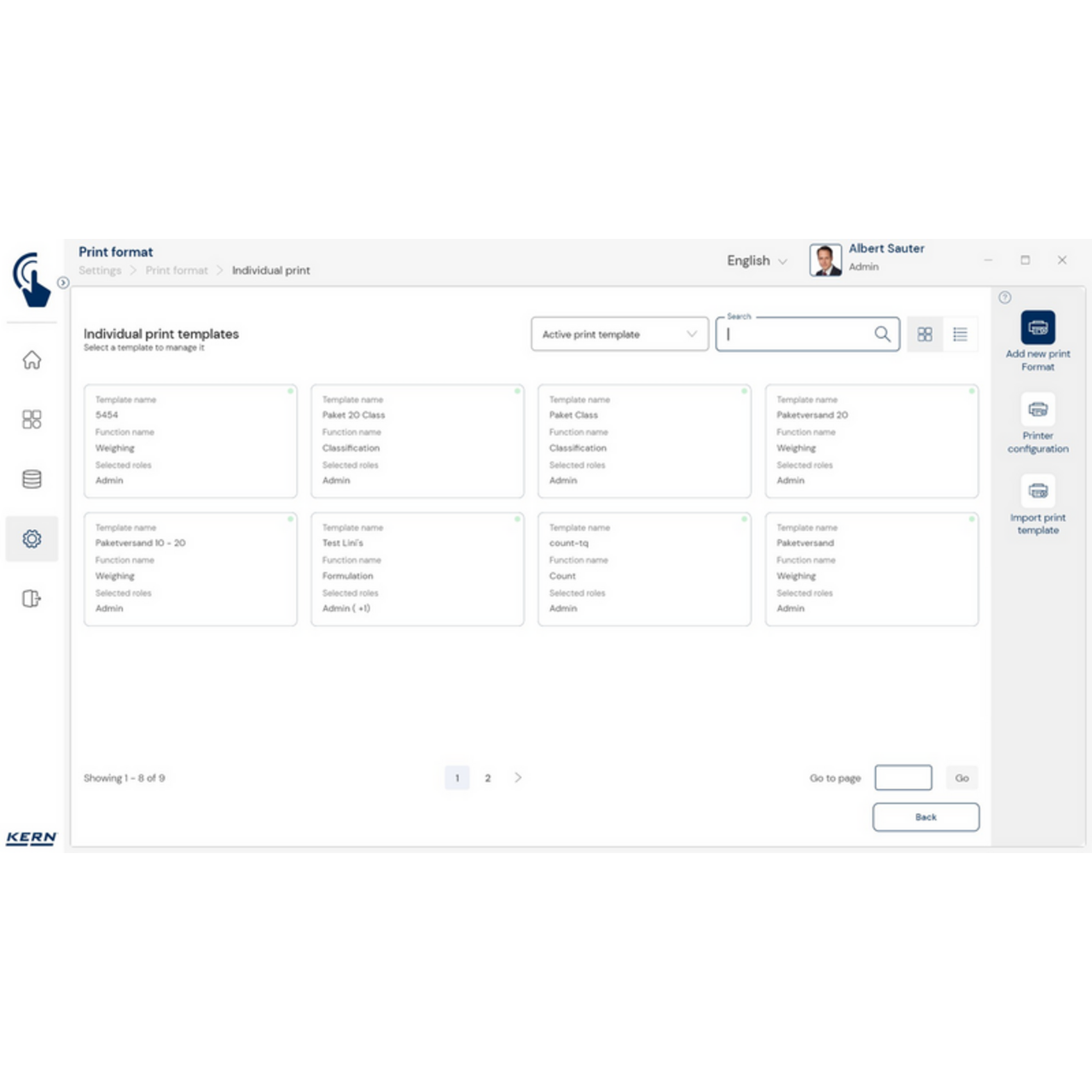 KERN EasyTouch SET-14 Individual Print