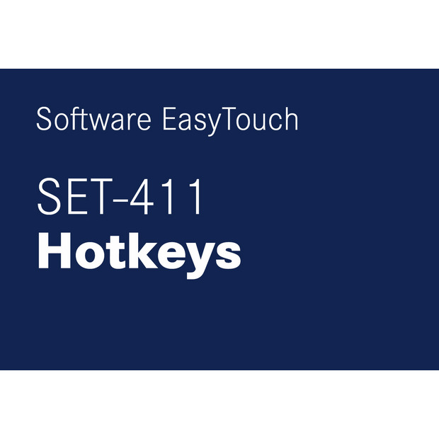 KERN EasyTouch SET-411 Hotkeys