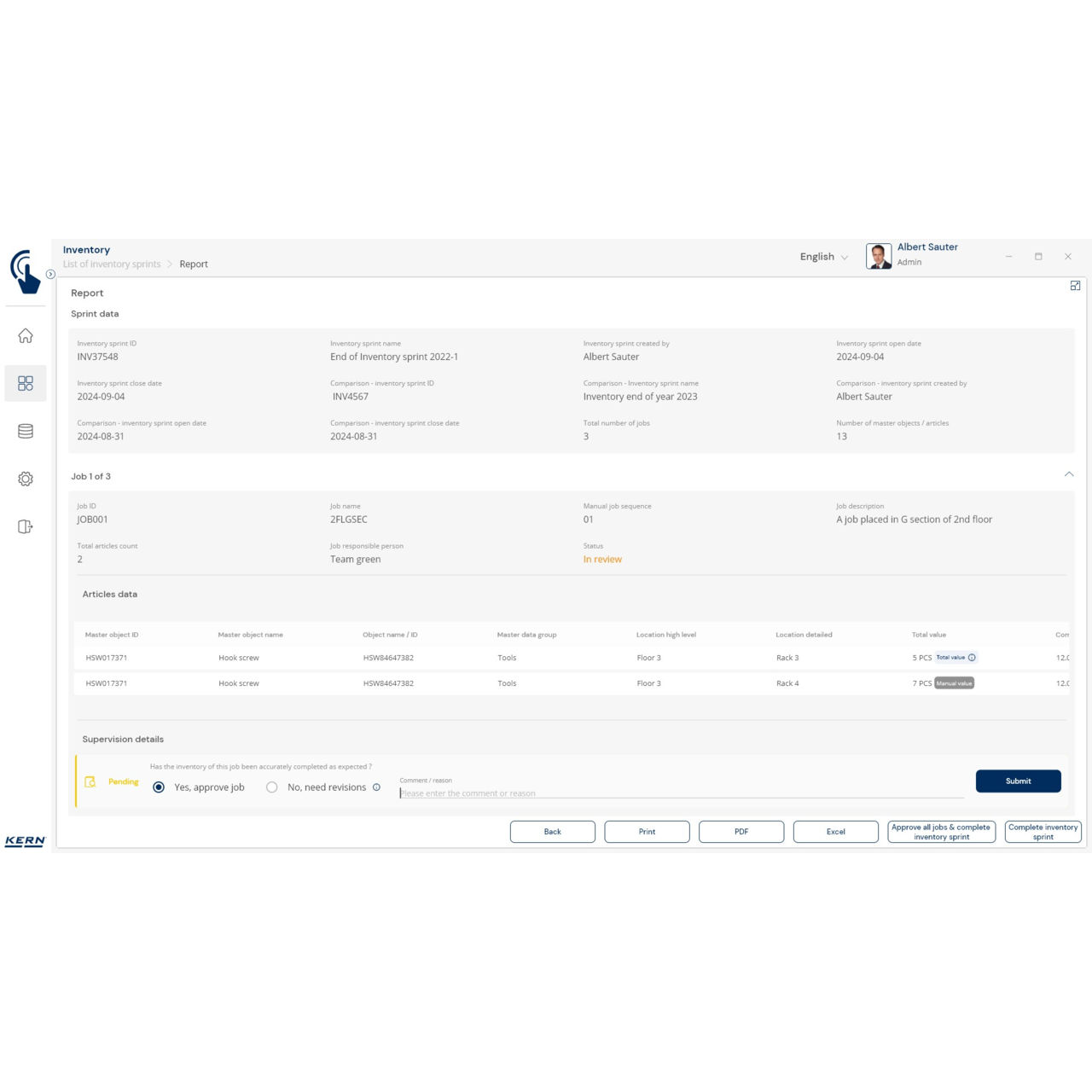 Waga inwentaryzacyjna KERN CKE 3600-2-Inventory